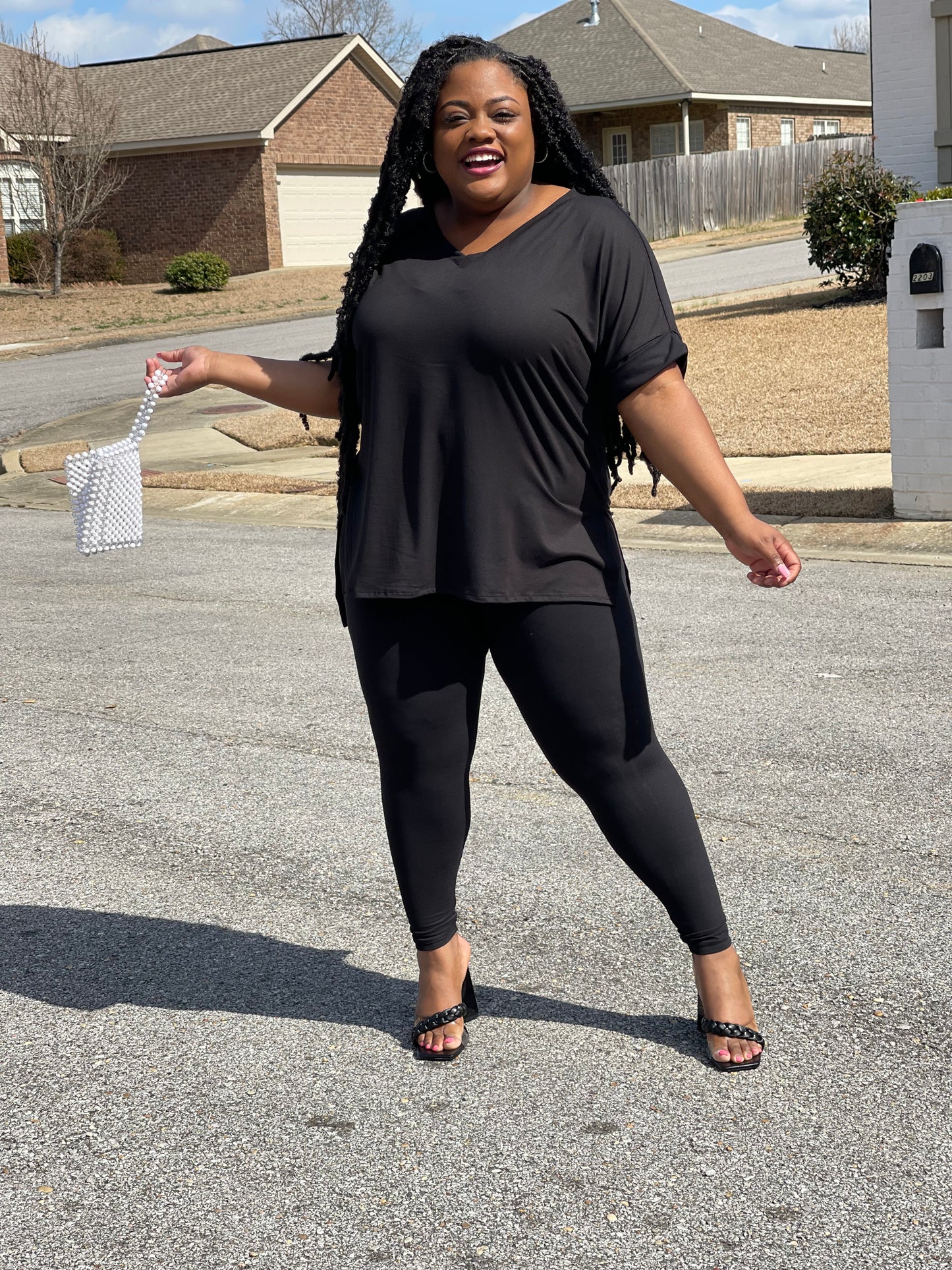 BLACK CC LEGGING SET