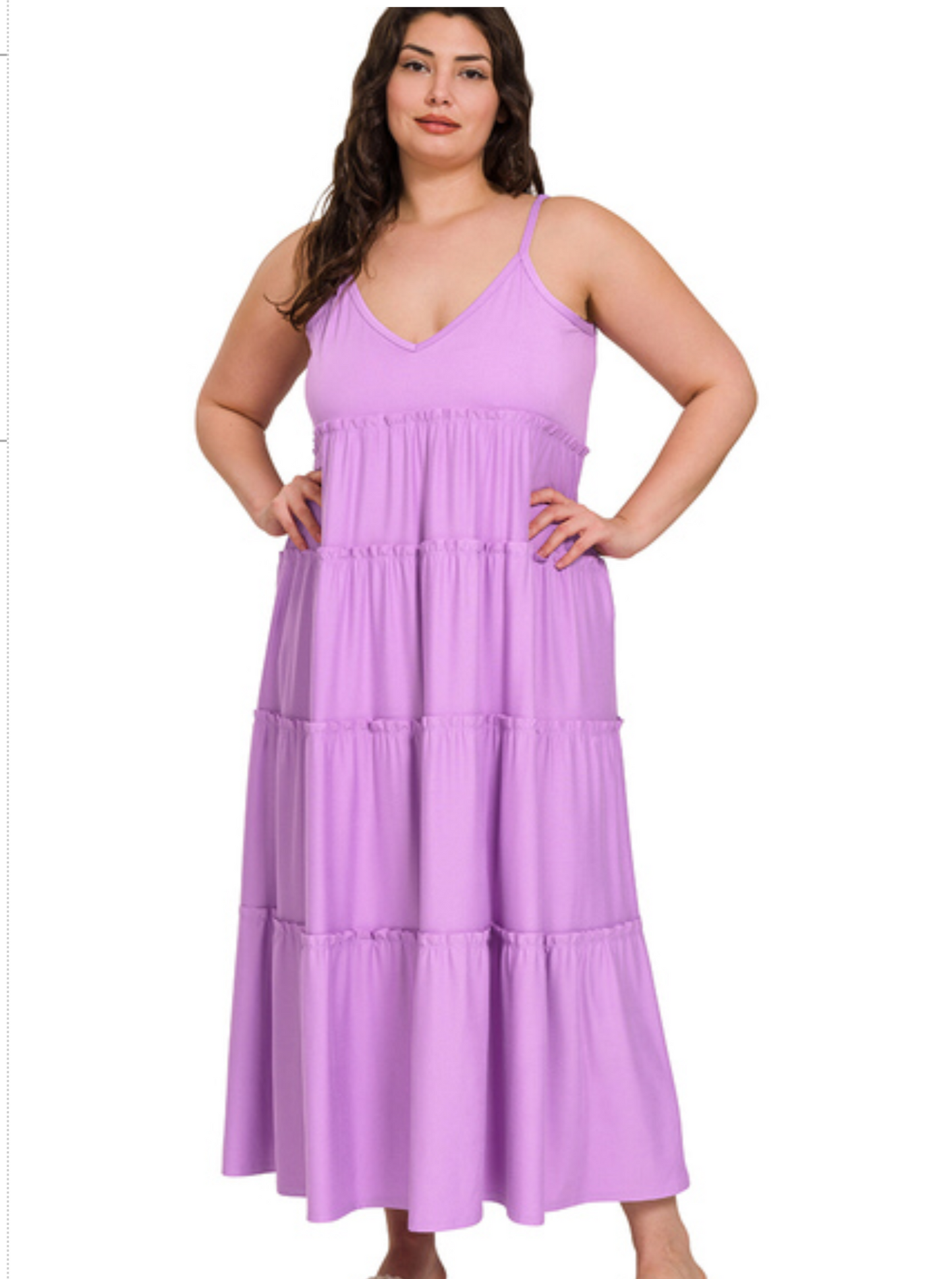 GODDESS SUNDRESS (BRIGHT LAVENDER) (plus)