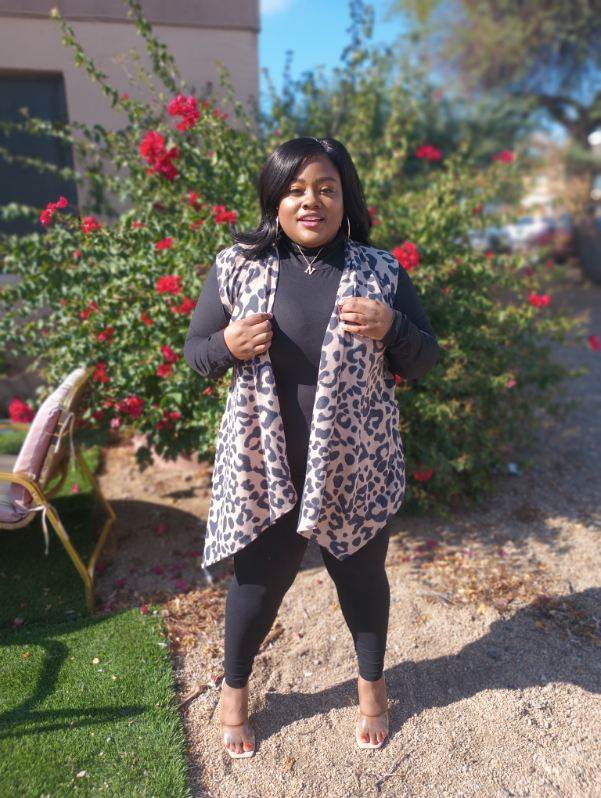 Leopard Print Vest KURVIE NATION
